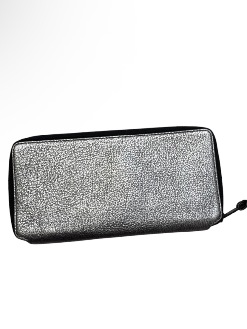 Rag & bone silver gunmetal zipper wallet